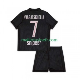 Maillot de Foot Paris Saint-Germain Khvicha Kvaratskhelia 7 Quatrième 2025-26 - Enfant